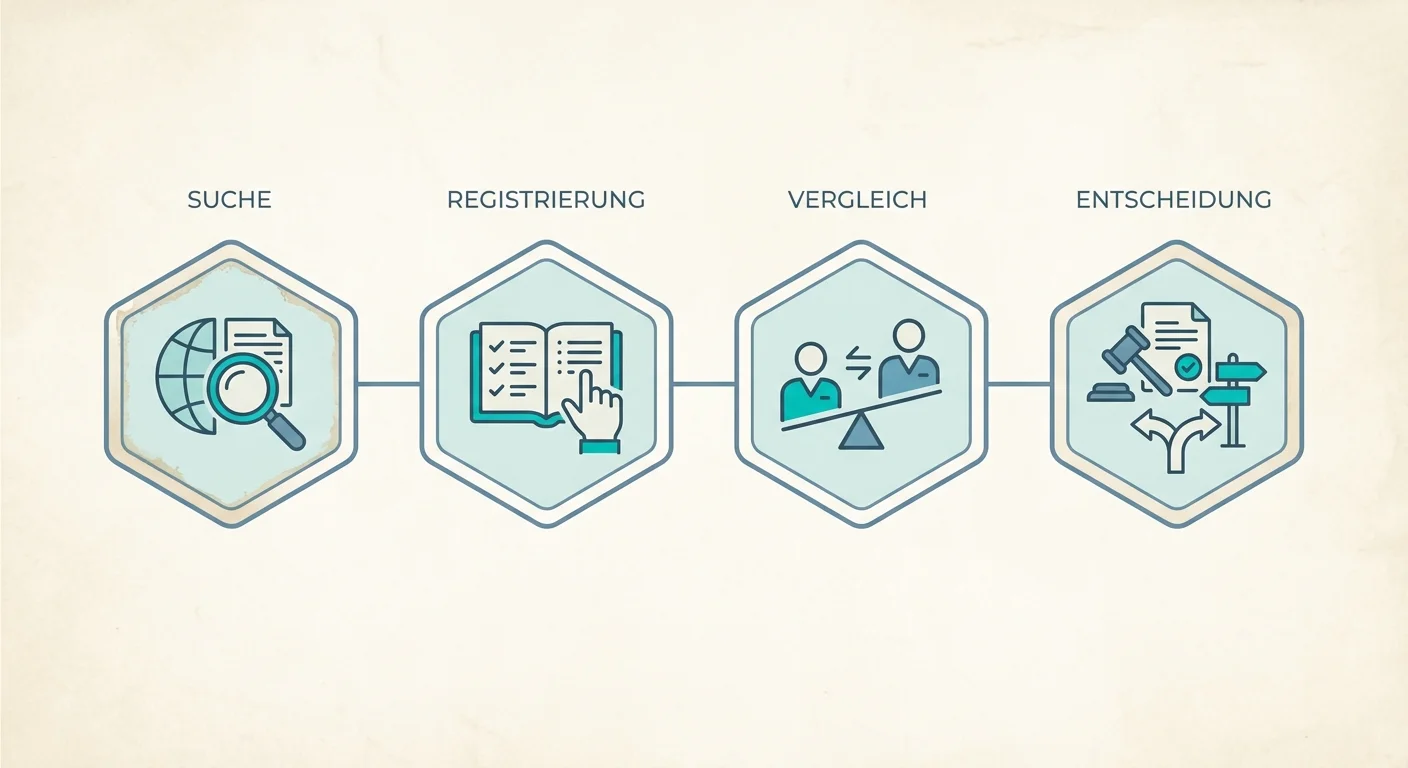 Schematische Darstellung des praktischen Vorgehens bei der Prüfung einer Drittstaaten-Lizenz im Online-Glücksspiel