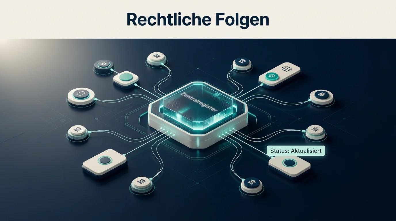 Schematische Darstellung der rechtlichen Reichweite einer aufgehobenen OASIS-Sperre bei angeschlossenen Veranstaltern